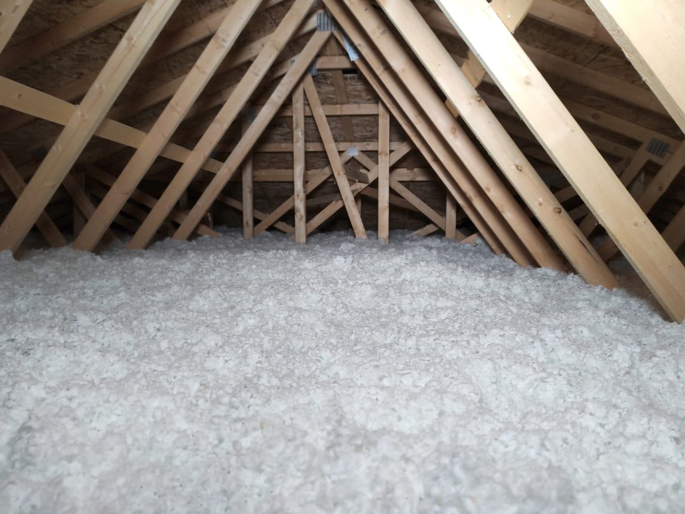 Framing prepared for insulation